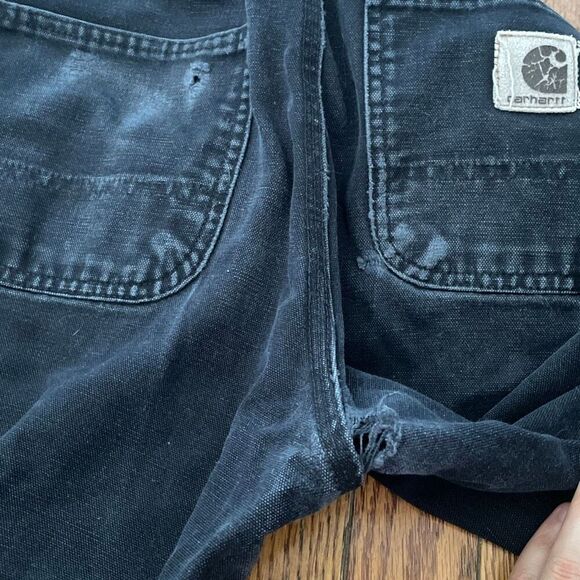 Carhartt straight wide leg utility distressed paint smear denim jeans size 30 - Picture 15 of 15